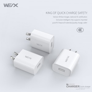 WEX - V8 rejselader, væg oplader, strømadapter