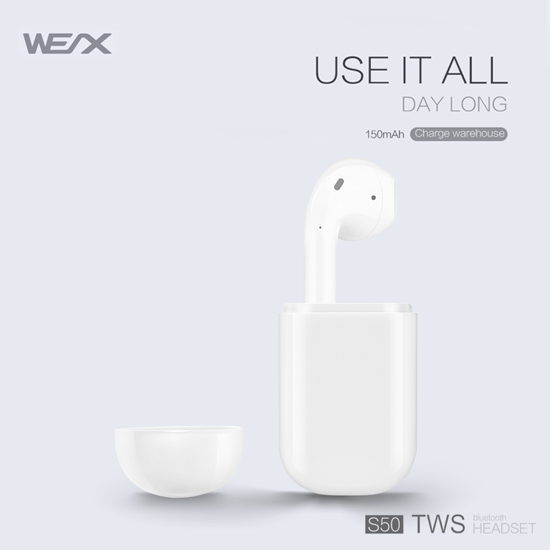 WIX S50 trådløse øretelefoner, ægte trådløse stereoaheadset, bluetooth 5.0 øreknopper