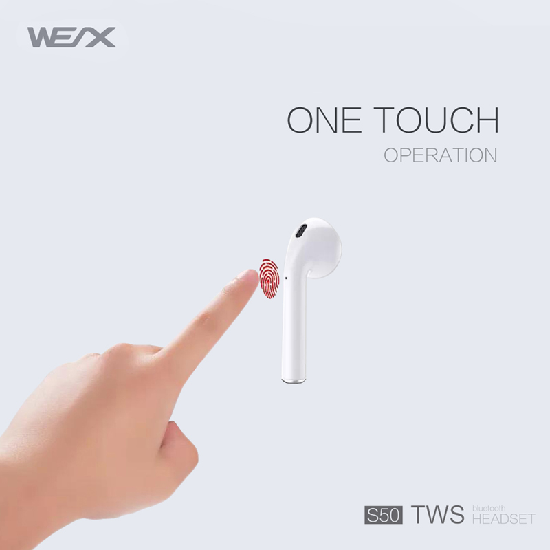WIX S50 trådløse øretelefoner, ægte trådløse stereoaheadset, bluetooth 5.0 øreknopper
