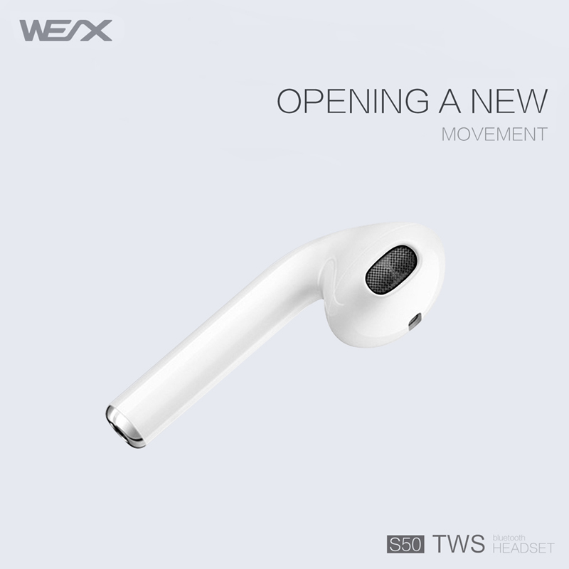 WEX S50 TWS øretelefoner, ægte trådløse stereohøretelefoner